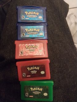 Pokemon Leaf Green, Pokemon Fire Red, Pokemon Sapphire 