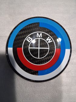 BEAUTIFUL CARBON FIBER BMW EMBLEM COVER