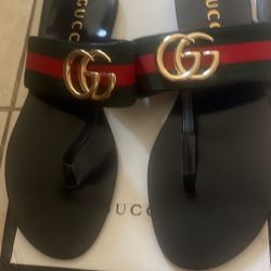 Gucci Sandal Green And Red 