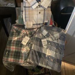 3 Large Flannels Still In Package 