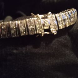 14k White And Rose Gold Bracelet 