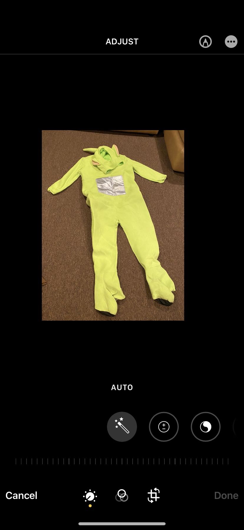EUC Green Teletubby Adults Fancy Dress Teletubbies Character Costume 1 Sz fits
