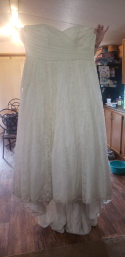 Strapless Plus Size David's Bridal Wedding Dress Thumbnail