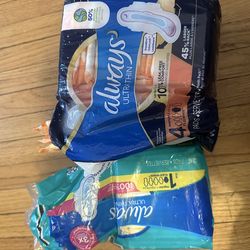 Various feminine products/feminine hygiene