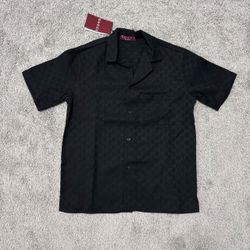 Gucci Men’s black button down shirt size 48