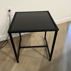 Black Metal Frame Side Table