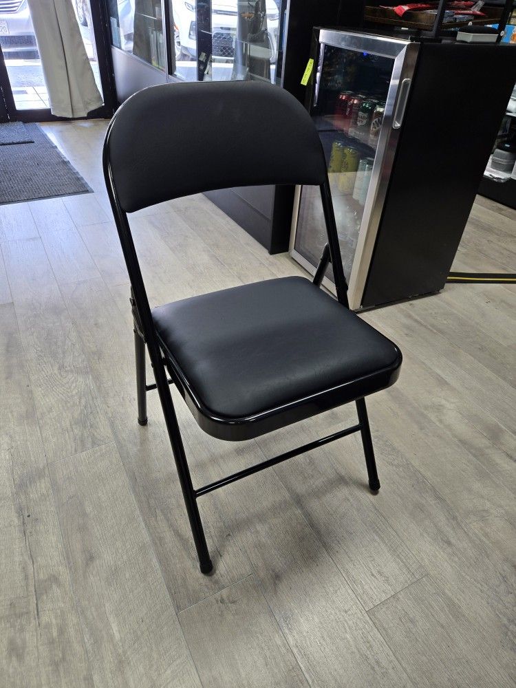 Folding Chairs with Leather Padding