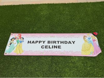 Disney Princess Happy Birthday Sign