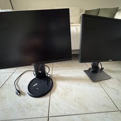 2 Dell monitors 