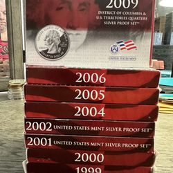 .900 Fine Silver Coin Collection (8) Sets (OPEN TO TRADES)