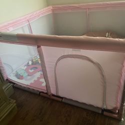 Pink Kids Play Pen 50x50