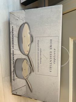 Everyday Home Essentials 4-Piece Cookware Set — Saucepan + Fry Pan with Lids