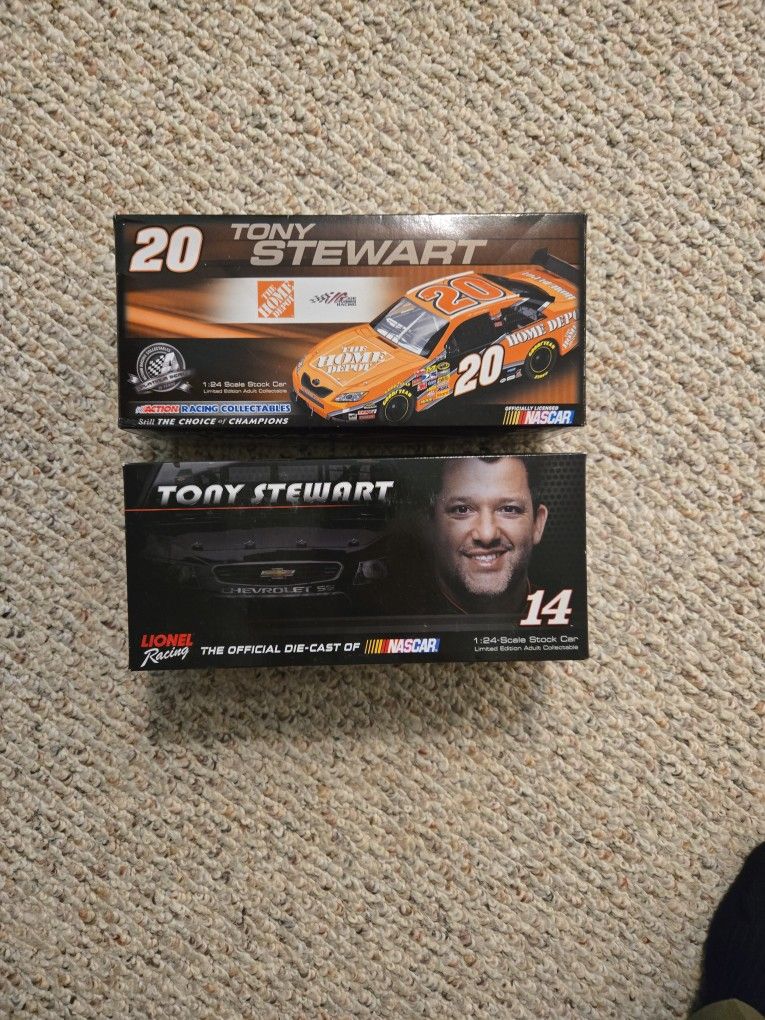 (2)1/24 Tony Stewart Nascar Diecast Cars