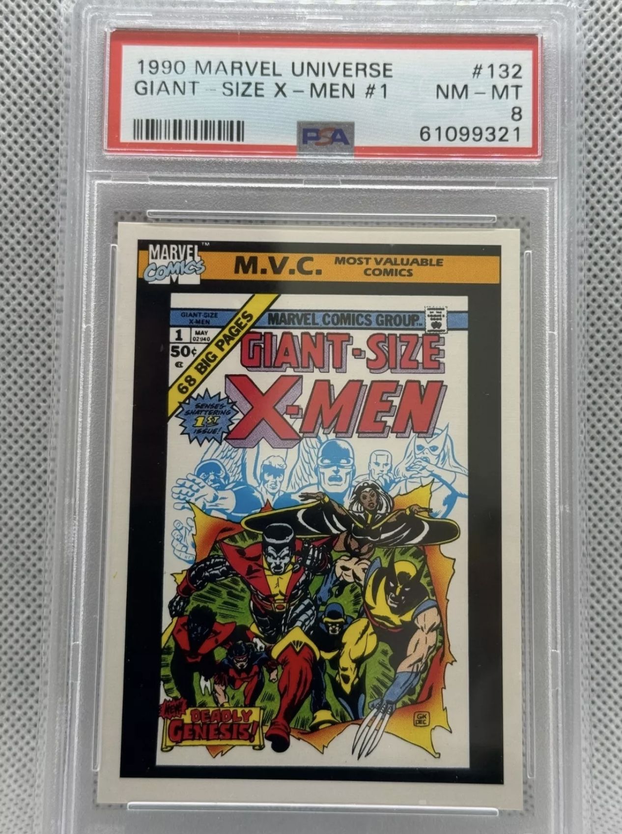 PSA 8 1990 Marvel Universe Giant Size X-Men #1 Card