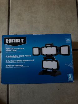 HART portable 4 panel plug in LED work light adjustable foldable 10,000 lumens