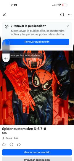 Spiderman custome size 5-6 7-8