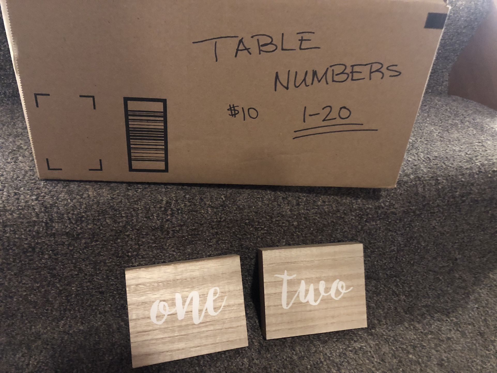 Wood Blocks With Numbers 1-20