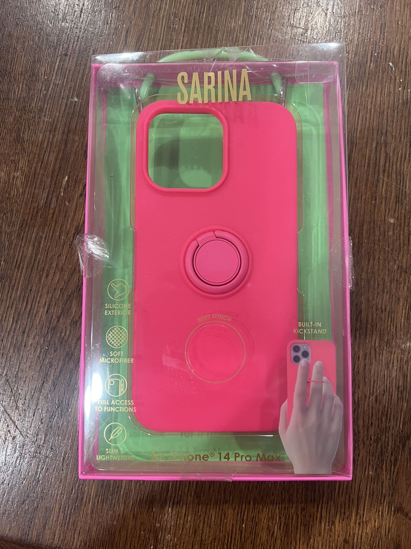 Sarina iPhone 14 Pro Max case with built-in Kickstand
