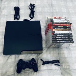 Sony Playstation 3 Ps3 Console with14 Games Bundle Lot In Very Good Condition Fully Functional Adult Owned 