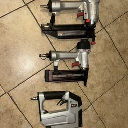 Two Nail Guns, One Staple Gun