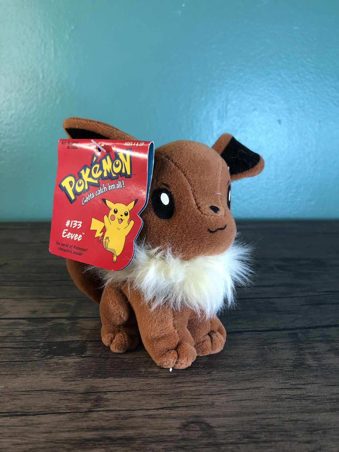 Pokemon Eevee #133 Plushy From Hasbro 