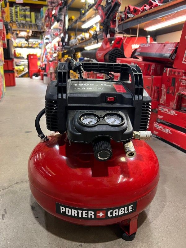 PORTER CABLE AIR COMPRESSOR 6 GALLON $129