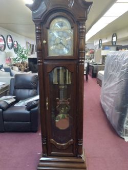 Grandfather  Clock Oak Finish  Sligh Original