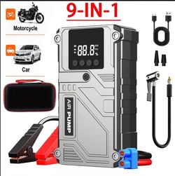 9-in-1 Jump Starter with Air Pump