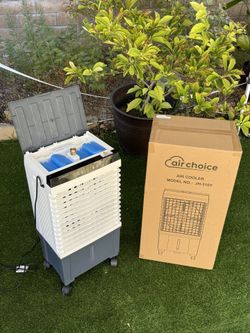 1800 CFM Swamp Cooler with 4 Ice Box & 5.3 Gal Water Tank, 110° Swing, 3 Speeds, Upgraded Remote, 12H Timer, 3-in-1 Air Cooling Fan for Outdoor Indoor