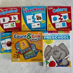 NEW! Homeschool Early Childhood Puzzles/Activity Pre-K thru 1st Grade Bundle