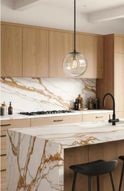 $20💡 Tawson Globe Pendant – Black & Gold Kitchen Island Style