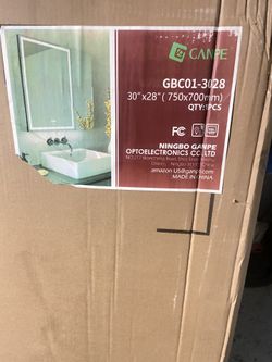 LED Lighted Medicine Cabinet with Mirror 30 in. W x 28 in. H 