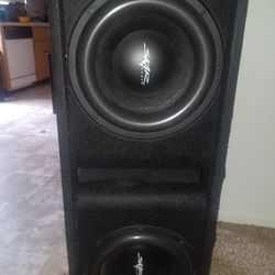 Skar 12inch Speakers And Box And Amp $ 350 O. B. O. 