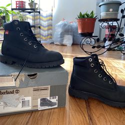Timberland Junior’s Helcor 6” Premium Boots - Black, Size 5