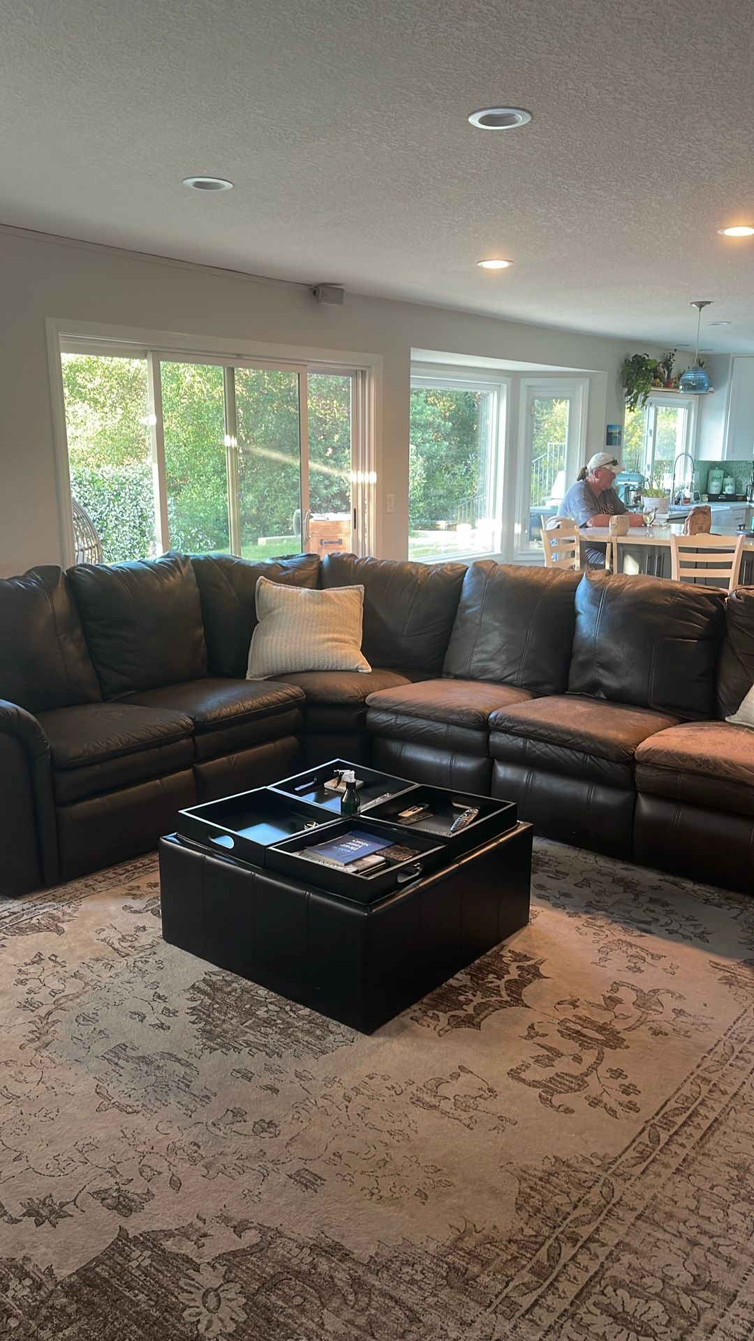 Leather Power Reclining Sofa