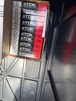 TDK D 90 Vintage Blank Recordable Audio Cassette Tapes- Box of Ten (10)- RARE New