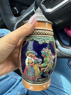 Beer Stein Pewter Lid Collectible