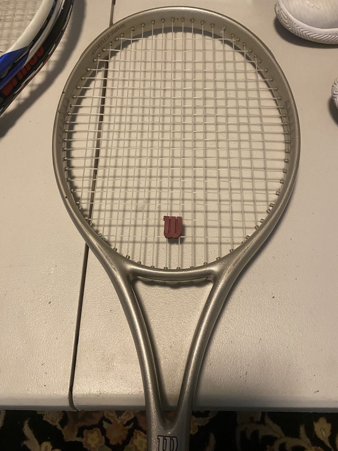 Wilson double taper beam 110 in.Β² old school all the way baby high profile low vibration, tennis racket for big hitters only