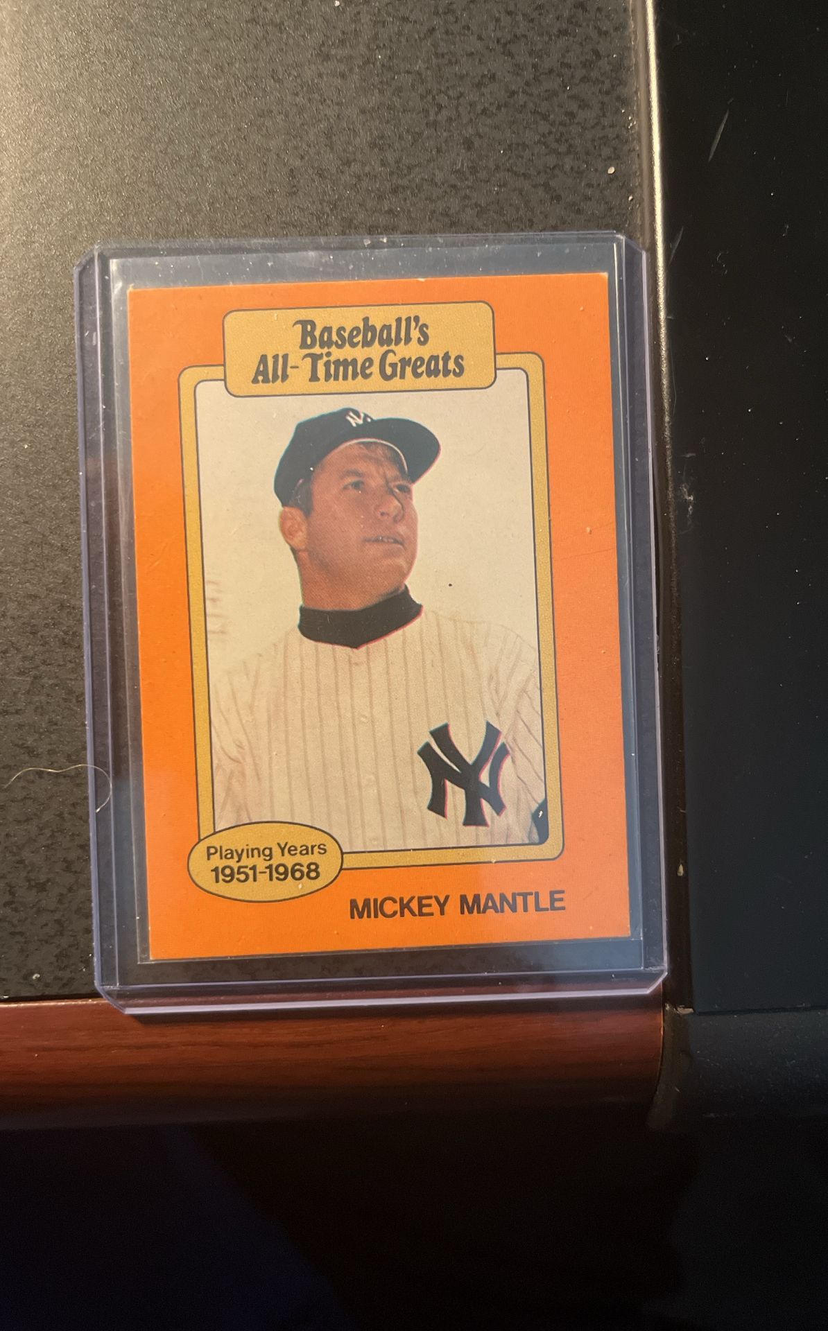 Mickey Mantle Orange Border All Time Greats Card
