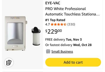 EYE-VAC PRO White Professional Automatic Touchless Stationa... vacuum for dog hair, cat hair human hair