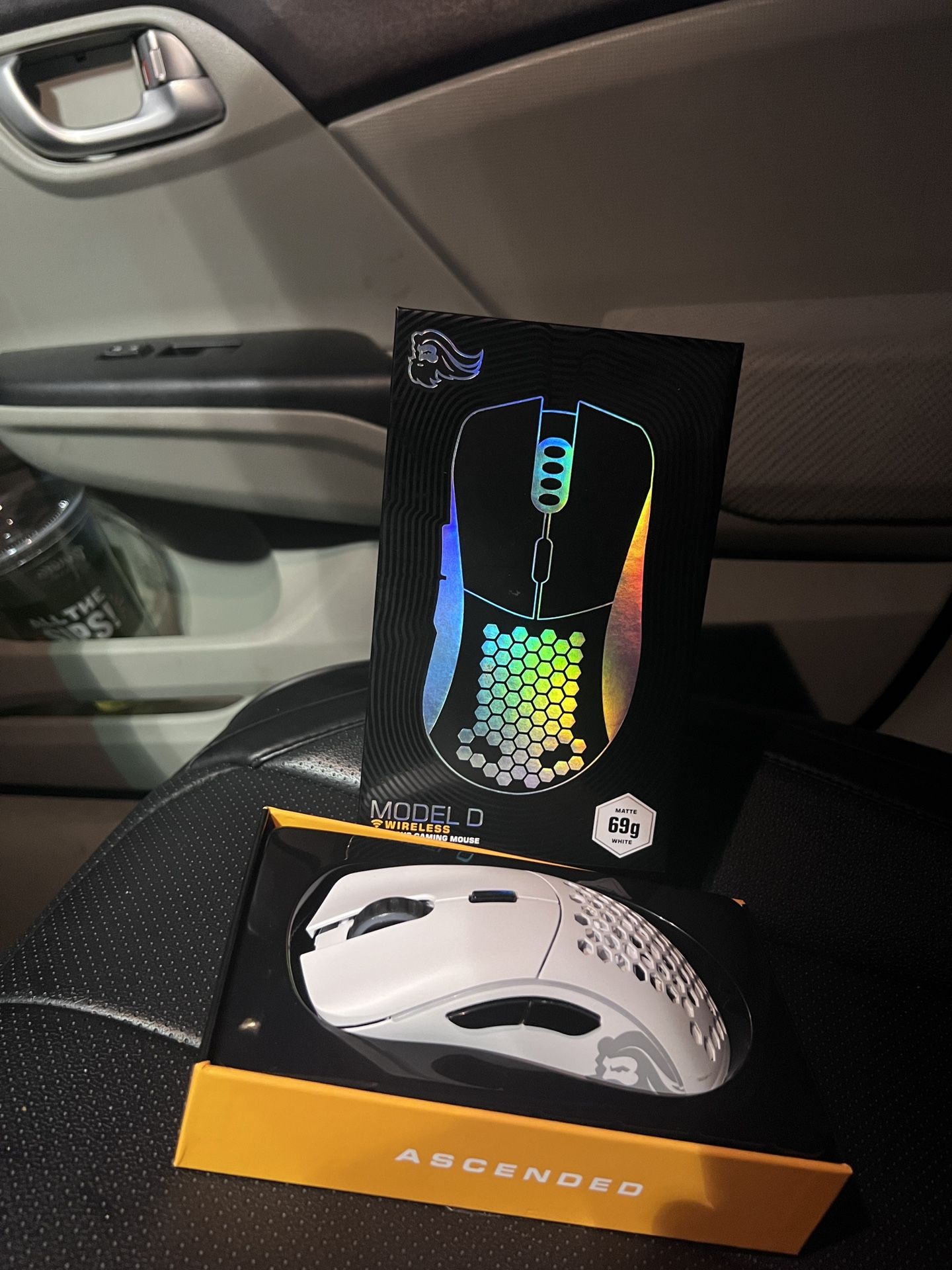 White LED Light Wireless Mouse