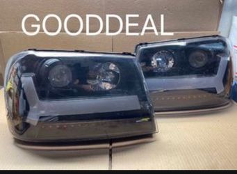 Oh145 Fit 06-09 Chevrolet Trailblazer LT Black Led Bar Headlight lights lamp