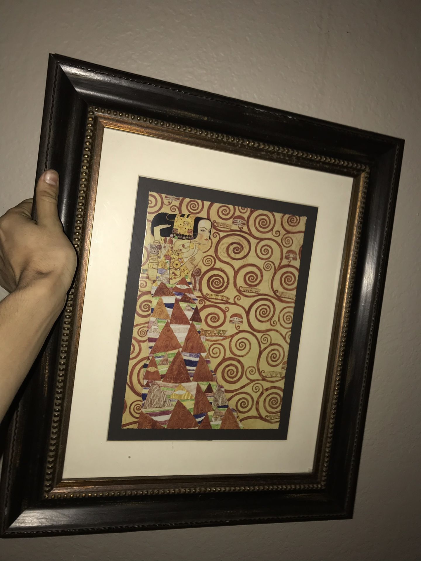 Abstract Painting ; Paper Cut Out ; Vintage Frame