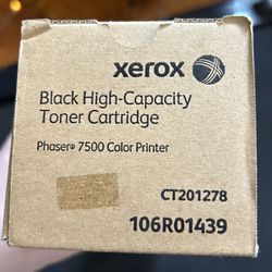 NEW IN BOX Xerox Black High-Capacity Toner Cartridge Phaser 7500 Color Printer