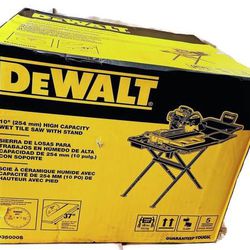 DEWALT D36000S High Capacity Corded 15-Amp 10" Wet Tile Saw w/ Stand