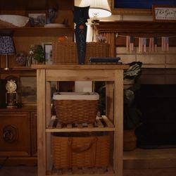 Wooden Butcher Block Table 