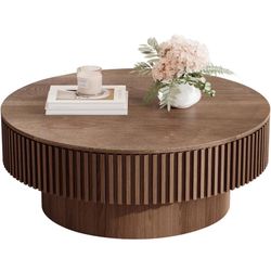 Fluted Walnut Coffee Table