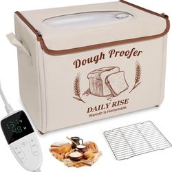 Folding Bread Proofing Box - Foldable Dough Proofer Boxs, with 6-speed 50-131℉ Temp Control & 9-speed 48H Timer, Fermentation box for Sourdough, Pizza