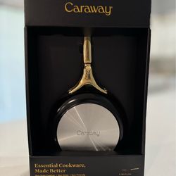 Caraway 8 inch Nonstick Ceramic Frying Pan, Black and Gold