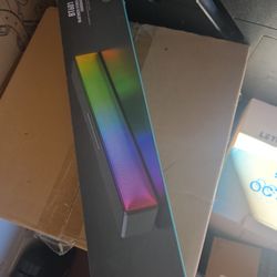 Mini Desktop Bluetooth Stereo Sound Bar With Light